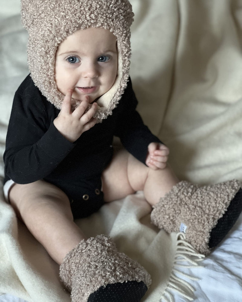 7AM - The Cub Hat - Teddy Mother & Baby Oatmeal 0 - 6M