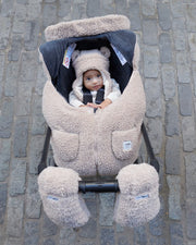 7AM - The Cub Hat - Teddy Mother & Baby Oatmeal 0 - 6M