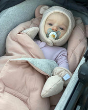 7AM - The Cub Set - Airy | Mitten, Hat & Blanket Mother & Baby Bondi Blue 6 - 12M