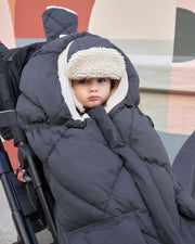 7AM - The Cub Set - Benji Sherpa | Hat & Mittens Mother & Baby Smokey 6 - 12M