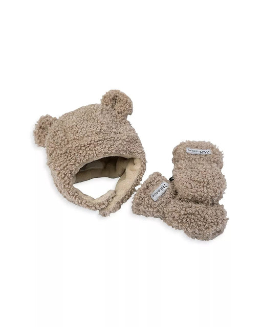7AM - The Cub Set - Teddy | Hat & Mittens Mother & Baby Oatmeal 6 - 12M