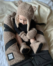 7AM - The Cub Set - Teddy | Hat & Mittens Mother & Baby Oatmeal 6 - 12M