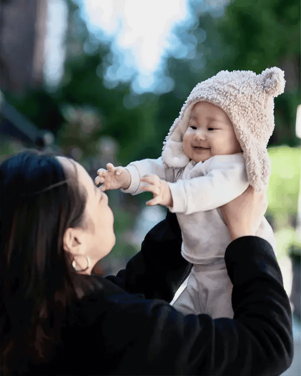7AM - The Cub Set - Teddy | Hat & Mittens Mother & Baby Oatmeal 6 - 12M