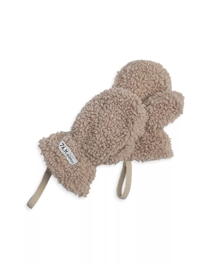 7AM - The Cub Set - Teddy | Hat & Mittens Mother & Baby Oatmeal 6 - 12M