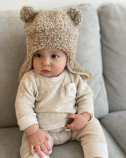 7AM - The Cub Set - Teddy | Hat & Mittens Mother & Baby Oatmeal 6 - 12M