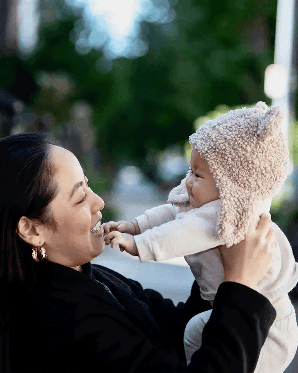 7AM - The Cub Set - Teddy | Hat & Mittens Mother & Baby Oatmeal 6 - 12M