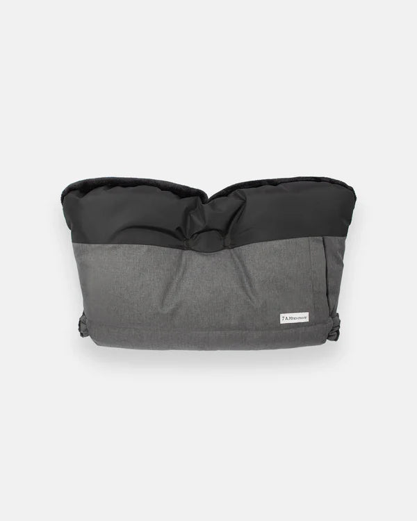 7AM - Unimuff - Heather Grey Dark/Black Plush - OS Mother & Baby