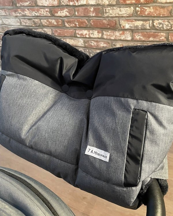 7AM - Unimuff - Heather Grey Dark/Black Plush - OS Mother & Baby