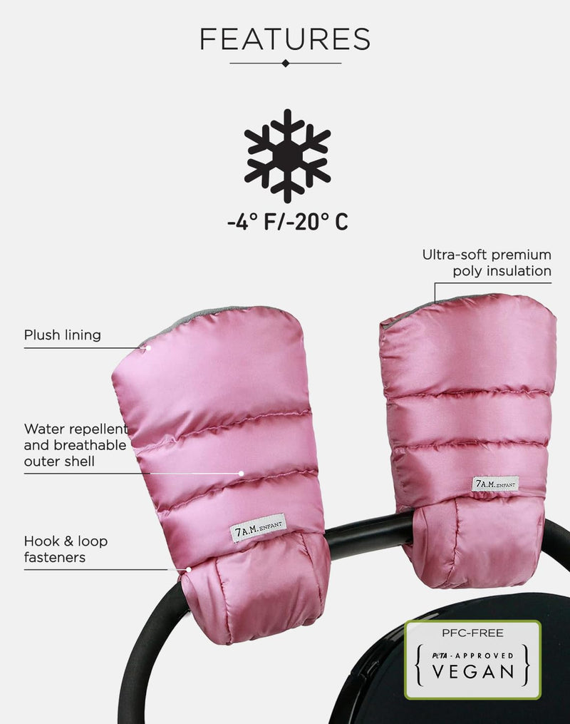 7AM - Warmmuffs - Metallic Lilac - OS Mother & Baby