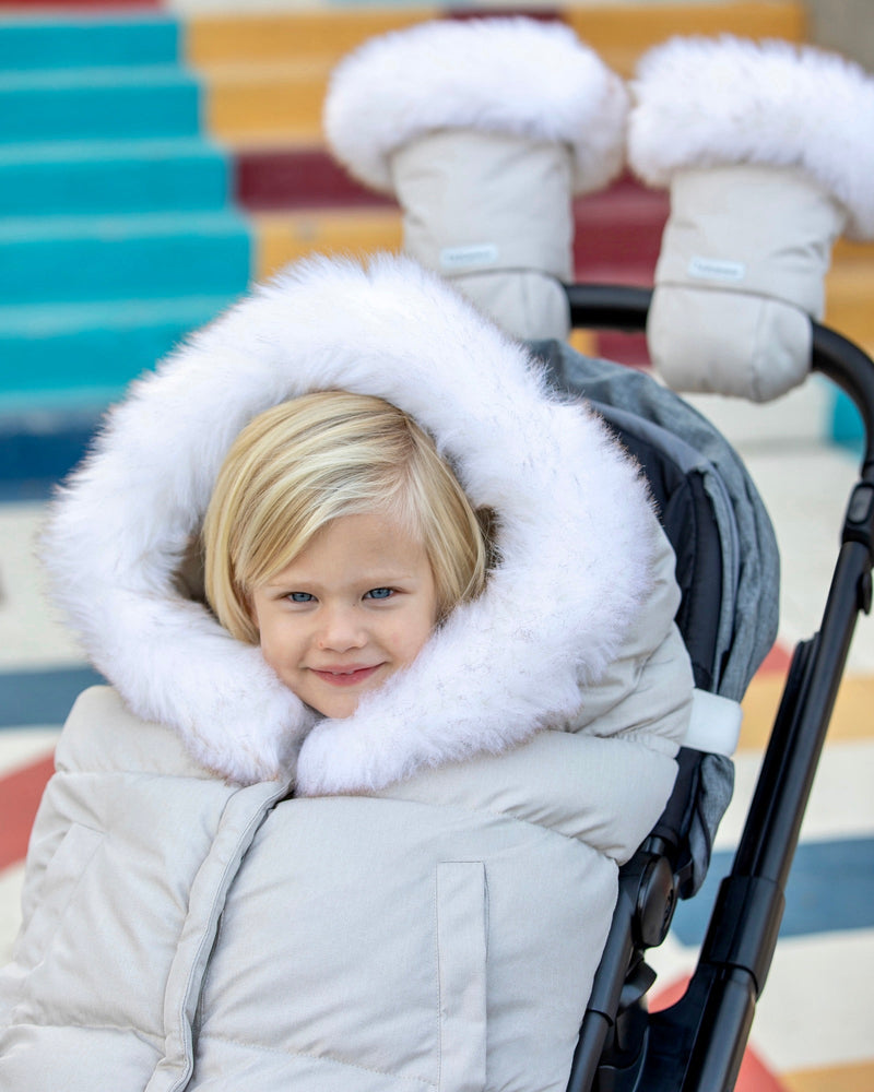 7AM - Warmmuffs Tundra Mother & Baby Heather Grey Dark - Arctic Faux Fur