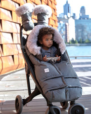 7AM - Warmmuffs Tundra Mother & Baby Heather Grey Dark - Arctic Faux Fur