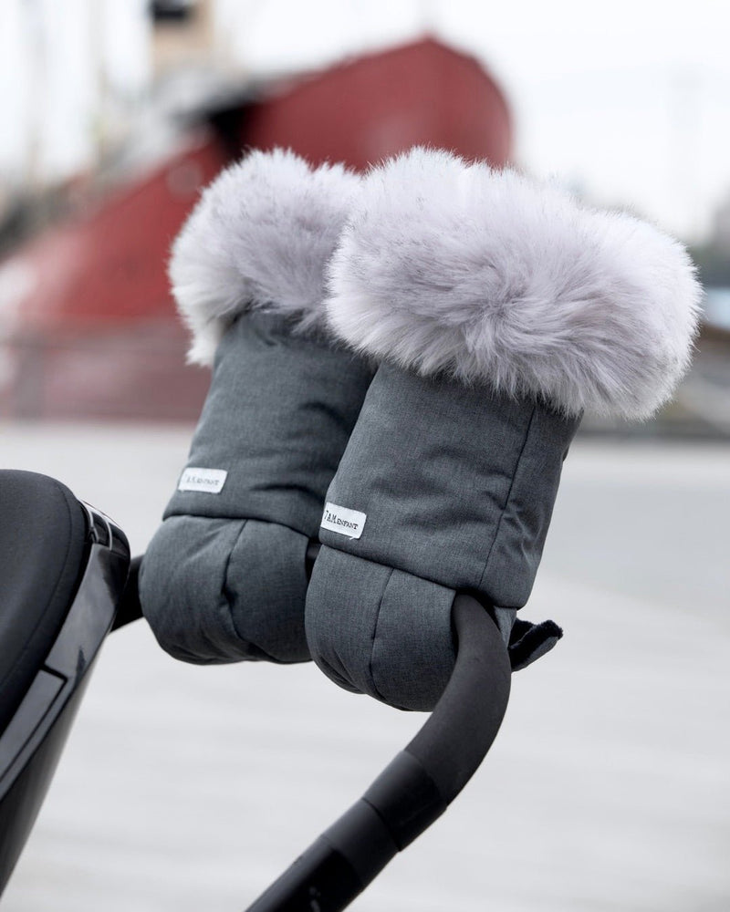 7AM - Warmmuffs Tundra Mother & Baby Heather Grey Dark - Arctic Faux Fur
