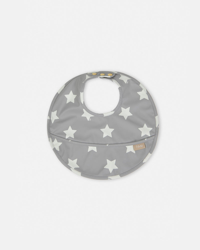 7AM - Waterproof Bib Mother & Baby Rainy Stars Yellow