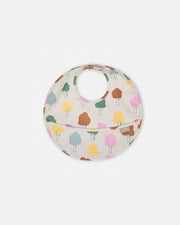 7AM - Waterproof Bib Mother & Baby Rainy Trees Beige