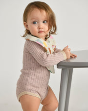 7AM - Waterproof Bib Mother & Baby Rainy Trees Beige