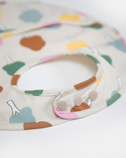 7AM - Waterproof Bib Mother & Baby Rainy Trees Beige