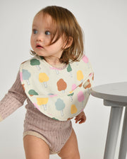 7AM - Waterproof Bib Mother & Baby Rainy Trees Beige