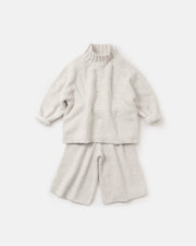 7AM - Wide Pants - Fuzzy Apparel & Accessories Ecru 1 - 2T