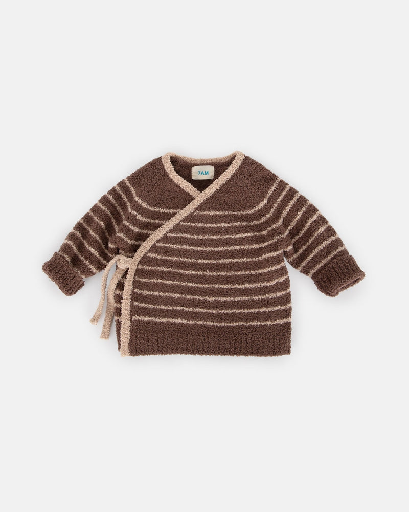 7AM - Wrap Top - Fuzzy Apparel & Accessories Choco, Pecan 12 - 18M