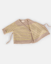 7AM - Wrap Top - Fuzzy Apparel & Accessories Pecan, Chartreuse 9 - 12M