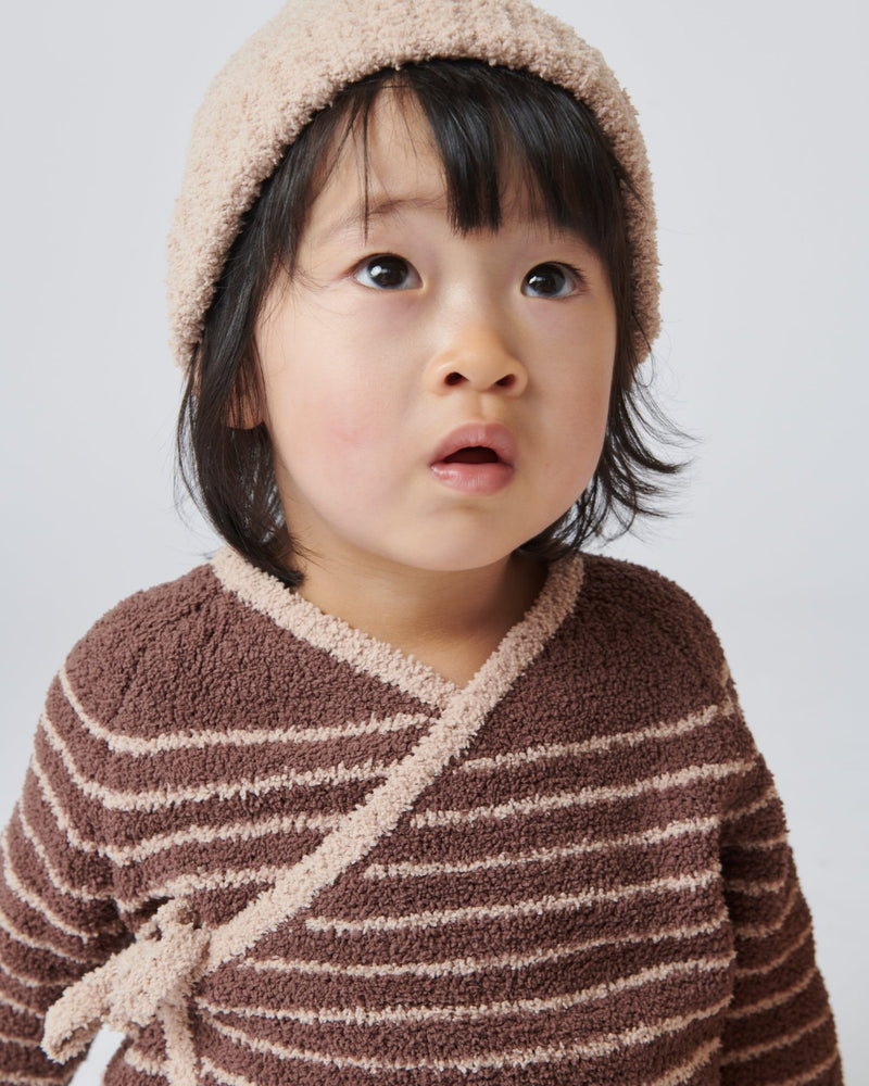 7AM - Wrap Top - Fuzzy Apparel & Accessories Pecan, Chartreuse 9 - 12M