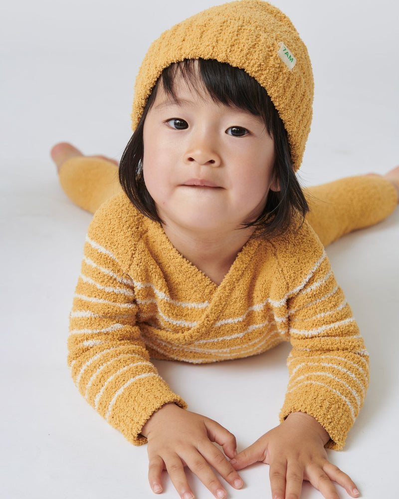 7AM - Wrap Top - Fuzzy Apparel & Accessories Pecan, Chartreuse 9 - 12M