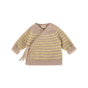7AM - Wrap Top - Fuzzy Apparel & Accessories Pecan, Chartreuse 9 - 12M