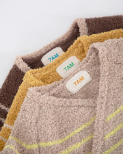 7AM - Wrap Top - Fuzzy Apparel & Accessories Pecan, Chartreuse 9 - 12M