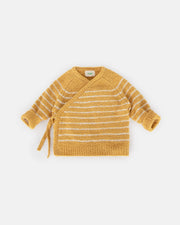 7AM - Wrap Top - Fuzzy Apparel & Accessories Pecan, Chartreuse 9 - 12M