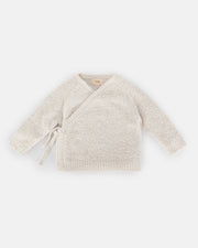 7AM - Wrap Top - Fuzzy Mother & Baby Ecru 9 - 12M