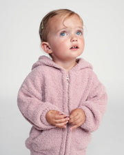 7AM - Zip Up Hoodie - Fuzzy Mother & Baby Taupe 1 - 2T