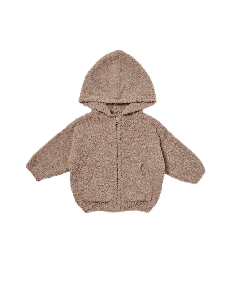 7AM - Zip Up Hoodie - Fuzzy Mother & Baby Taupe 1 - 2T
