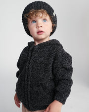 7AM - Zip Up Hoodie - Fuzzy Mother & Baby Taupe 1 - 2T