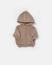 7AM - Zip Up Hoodie - Fuzzy Mother & Baby Taupe 1 - 2T