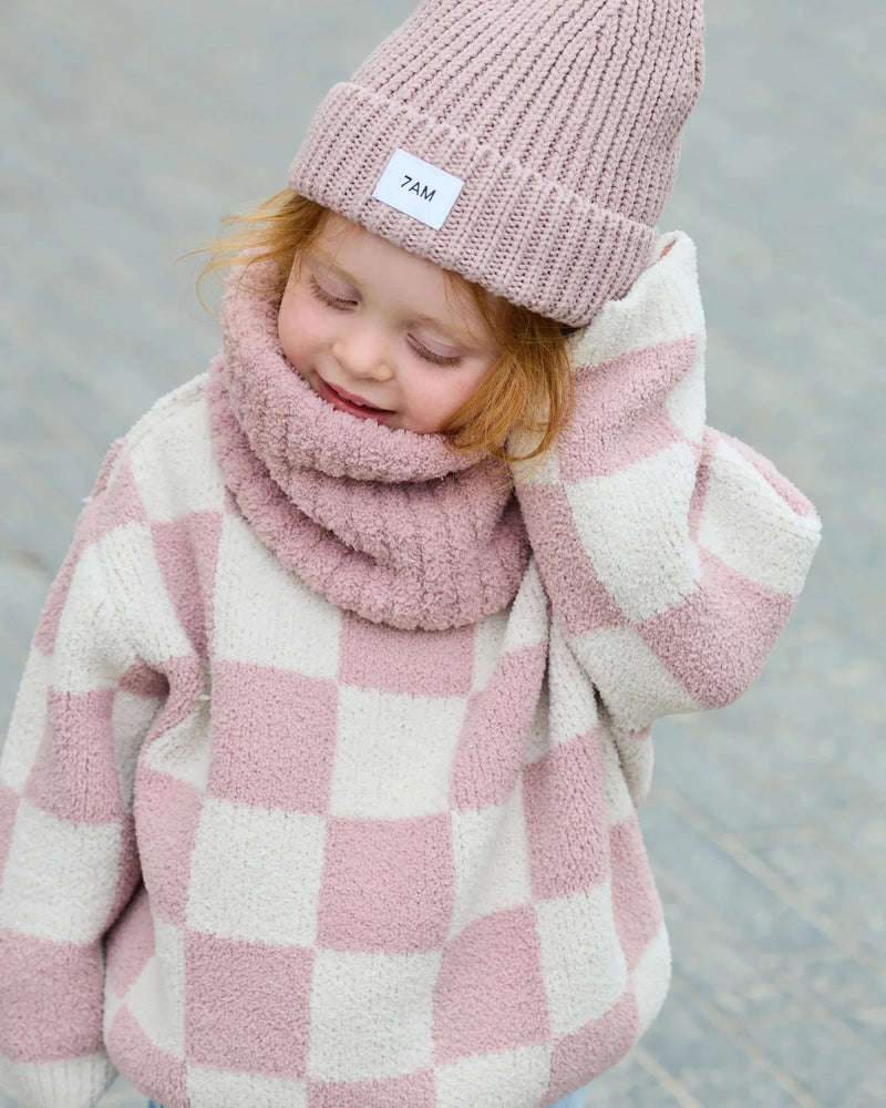 Boxy Sweater • Checkers Fuzzy