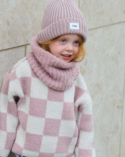 Boxy Sweater - Checkers Fuzzy