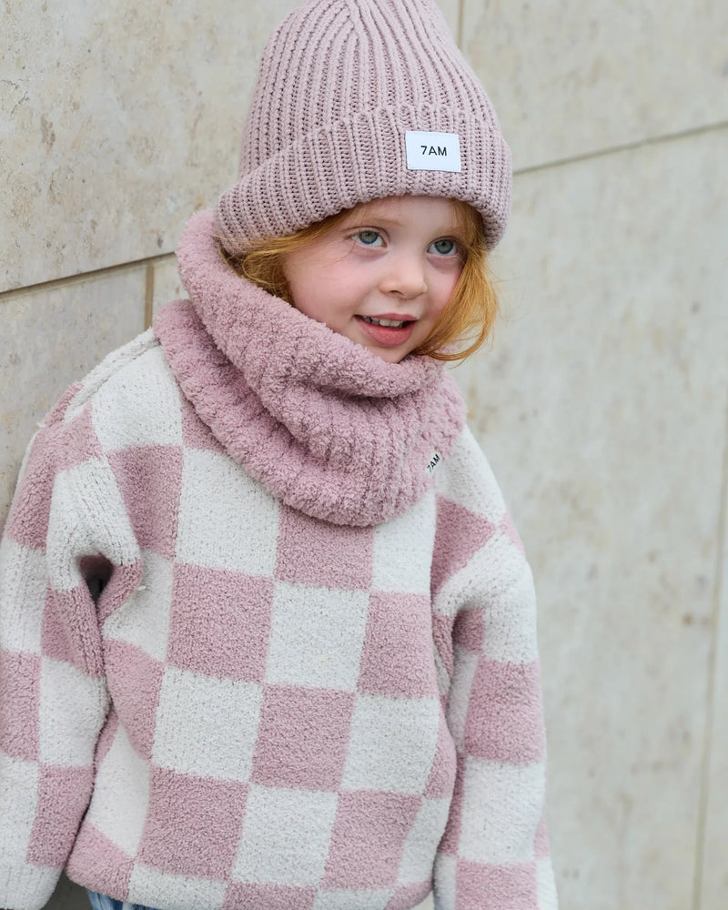Boxy Sweater • Checkers Fuzzy
