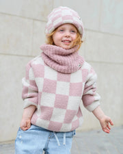 Boxy Sweater • Checkers Fuzzy