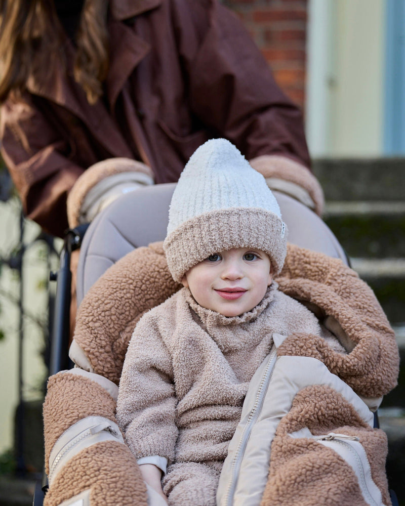 7AM - 2 - Tone Ribbed Beanie - Fuzzy