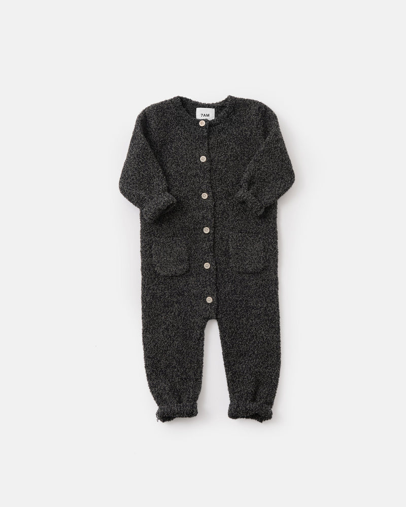 7AM- Long Sleeve Jumpsuit - Fuzzy