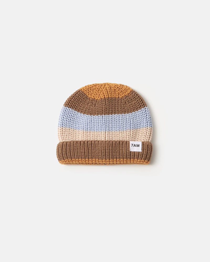 7AM - Beanie Stripe - Chunky | Striped Chunky Knit Baby & Kids Beanie Collection