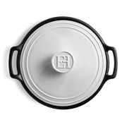 Emile Henry Sublime+ Round Casserole 7L Ardoise et Blanc
