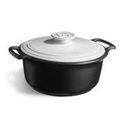 Emile Henry Sublime+ Round Casserole 7L Ardoise et Blanc