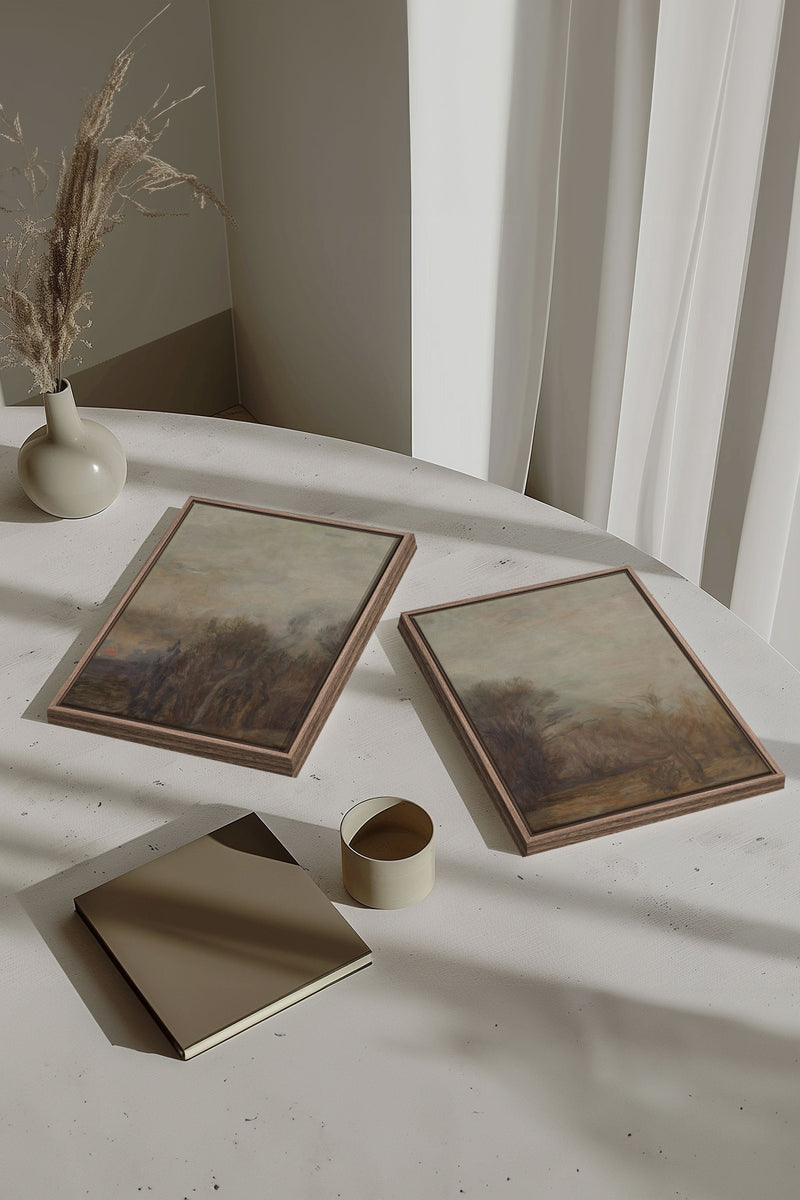 SILENT SEASON DUO (2 Oeuvres sur toile étirée)