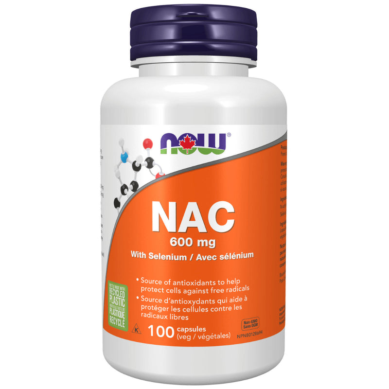 Now - NAC - Acetyl Cysteine 600MG 100VCAP