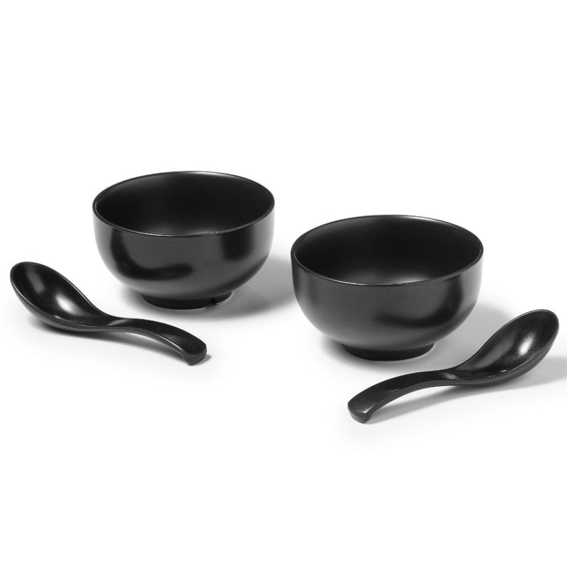 Starfrit Gourmet Bistro Soup Bowl & Spoon Set 080252, 4 Pieces