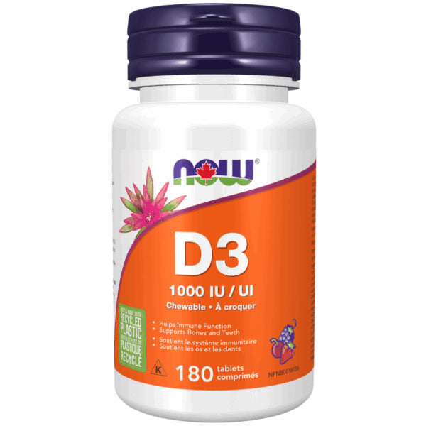 Now - Vitamin D - 3 1000 IU Chewable 180 Loz