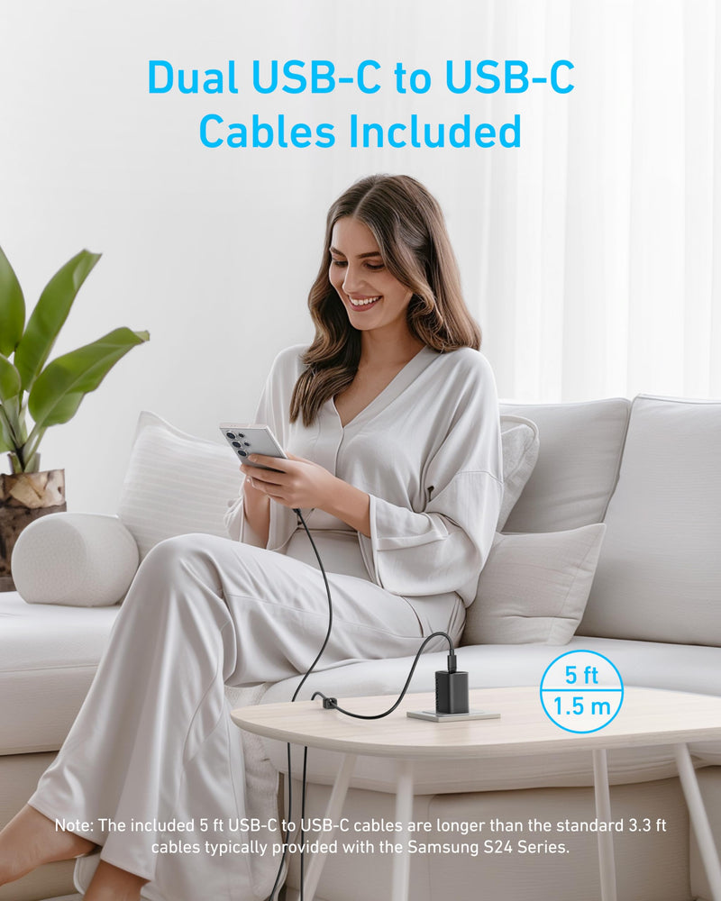Anker - A2653 - 45W USB-C Wall Charger with Cable - 2-Pack