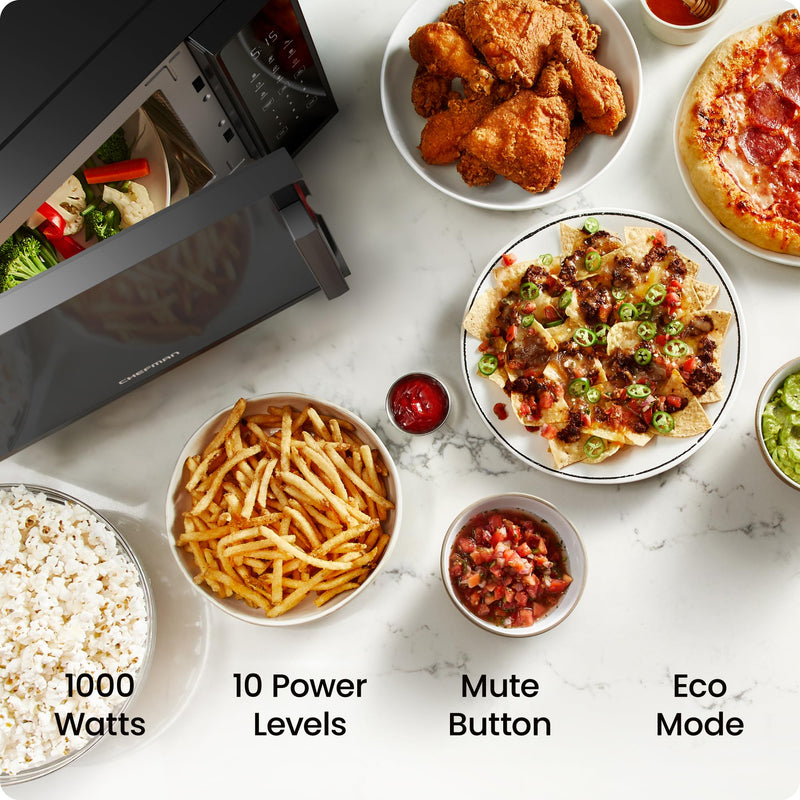 Chefman RJ55-11-V3 1.1 cu ft 1000 W Microwave, Black