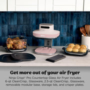 Ninja – Crispi Pro AS101CRS Glass Air Fryer – Rose Quartz – product image 2